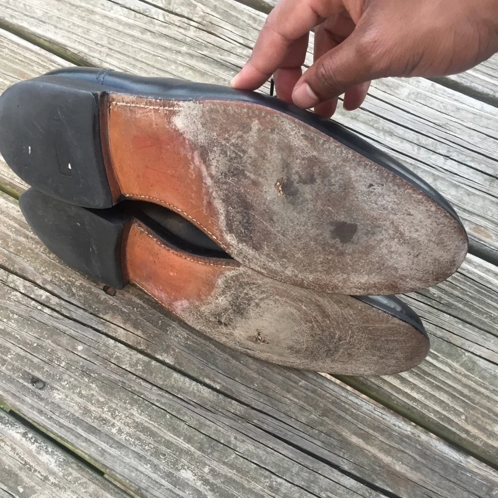 Allen Edmonds Lasalle Derby Black Shoes 9.5 - Picture 6 of 8